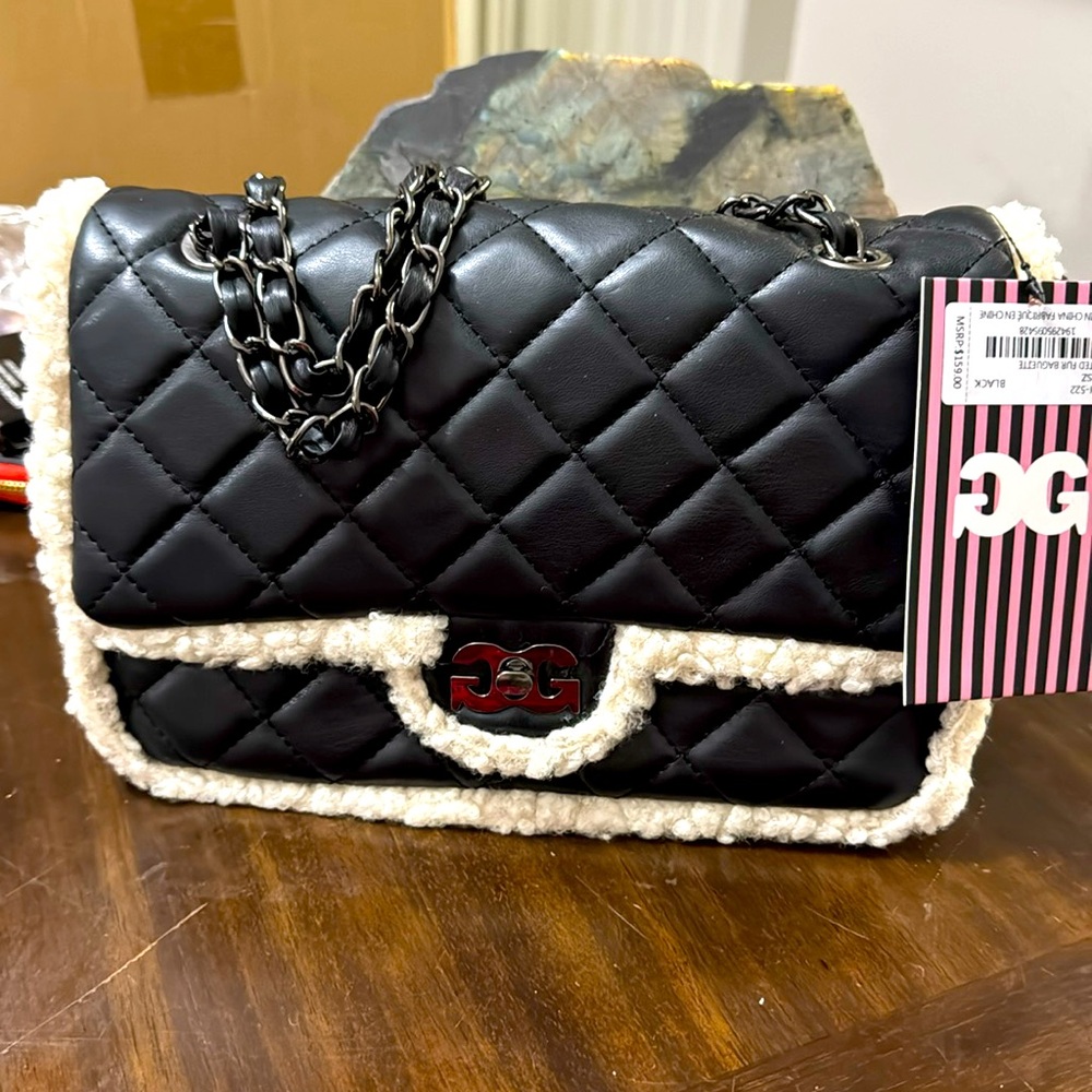 Gilda Paris Crossbody Black with Sherpa New with tags